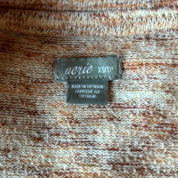 Aerie sz XS Cozy Lounge Crop Top LS Tie Waist GUC B131 - Picture 4 of 7